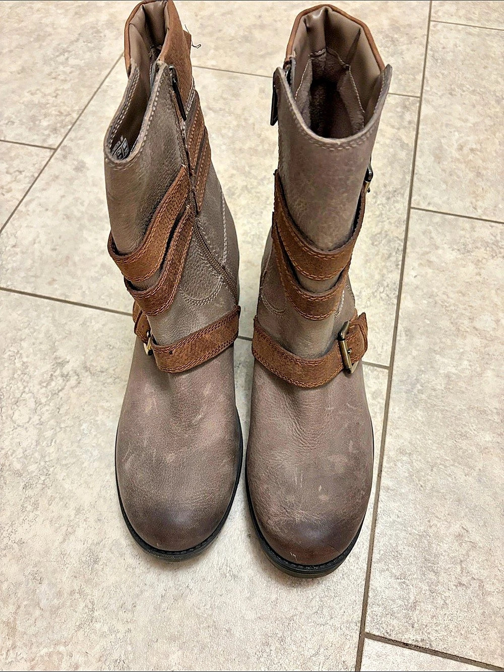 Rockport Women's Leather Moto Boots US 10